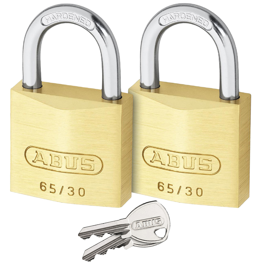 ABUS 65/30 Twins Λουκέτο ίδιο κλειδί ΣΕΤ 2 τεμάχια - 