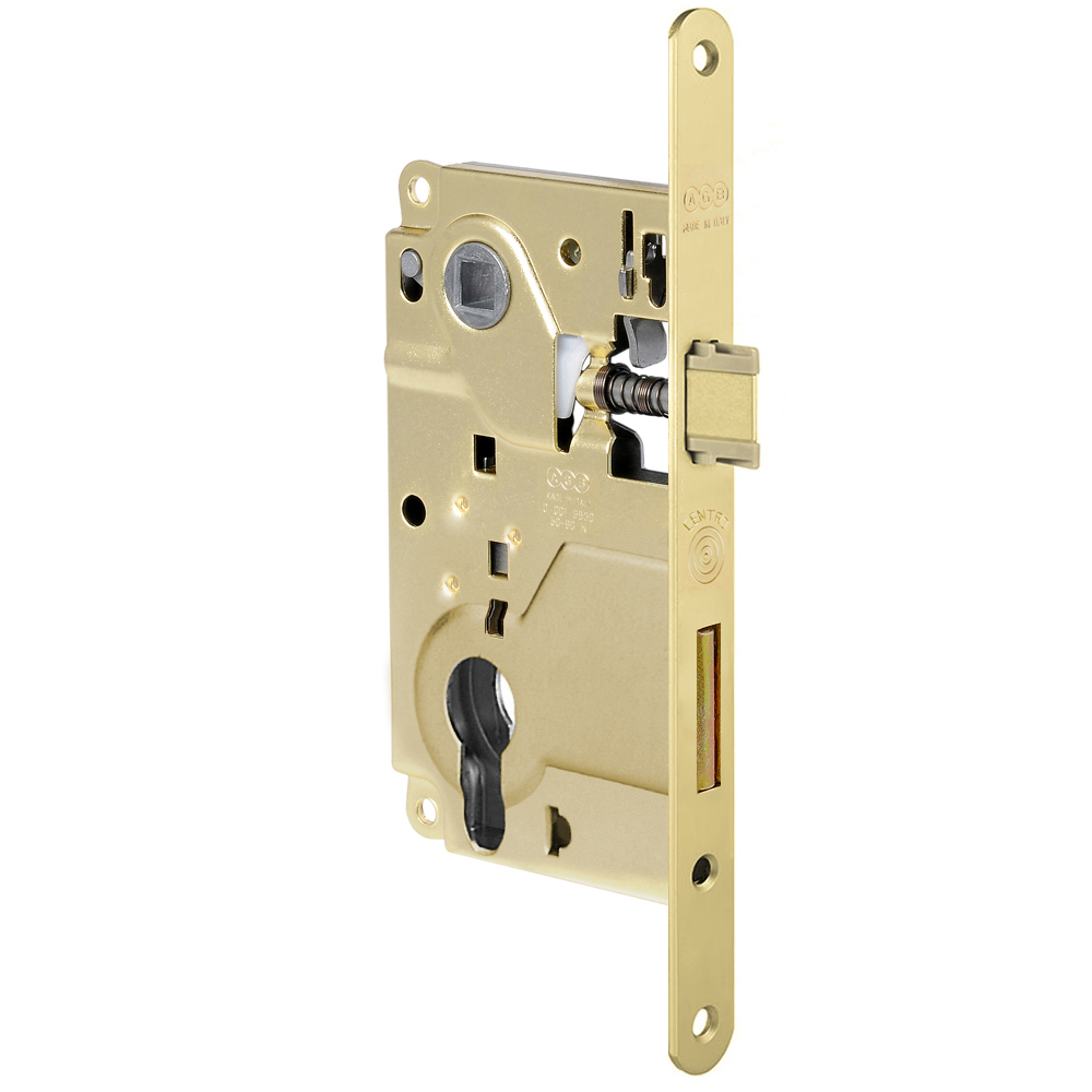 AGB Centro B010255003 Οβάλ Κλειδαριά κυλίνδρου ξύλινης 50mm | Χρυσό - 