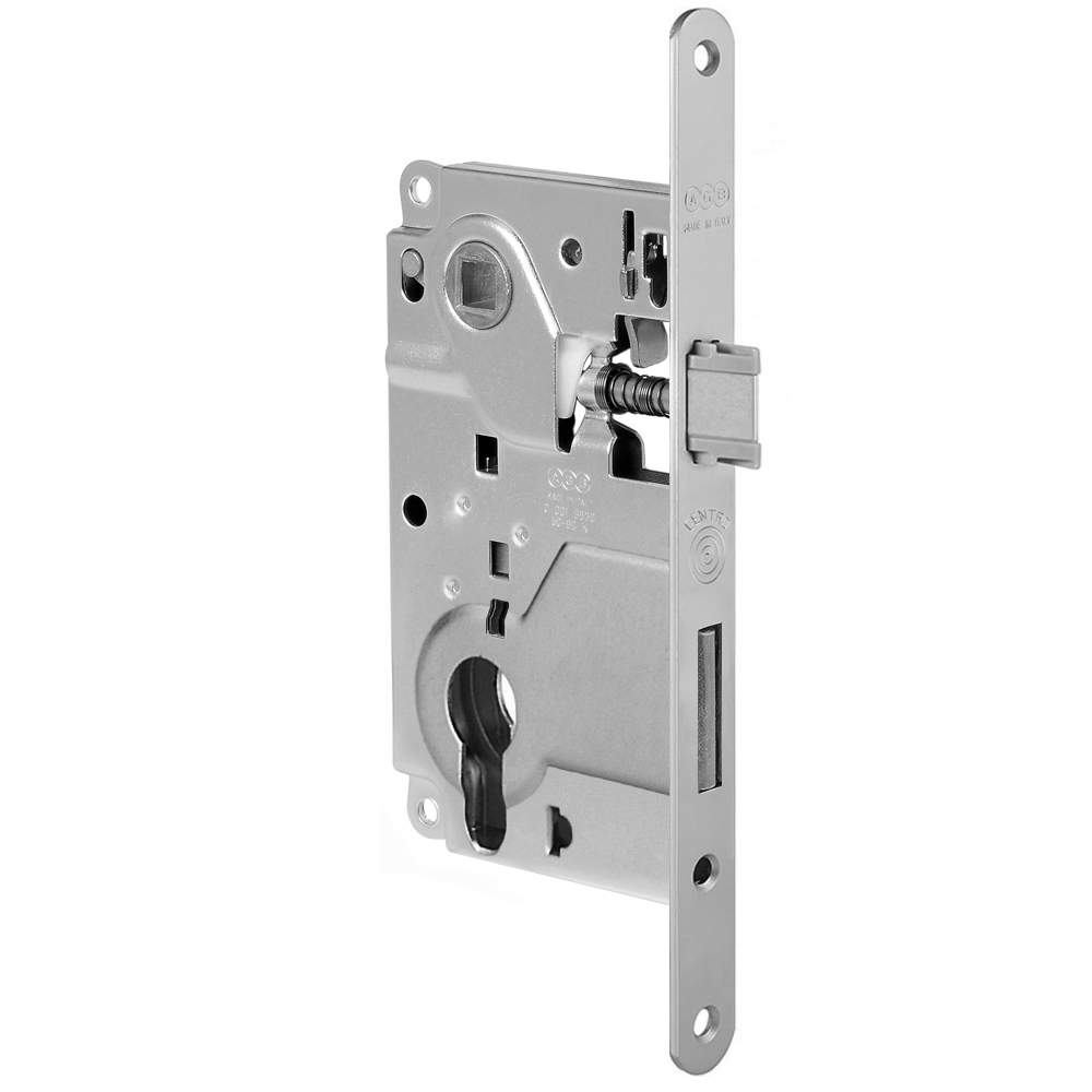 AGB Centro B010255006 Οβάλ Κλειδαριά κυλίνδρου ξύλινης 50mm | Νίκελ - 1