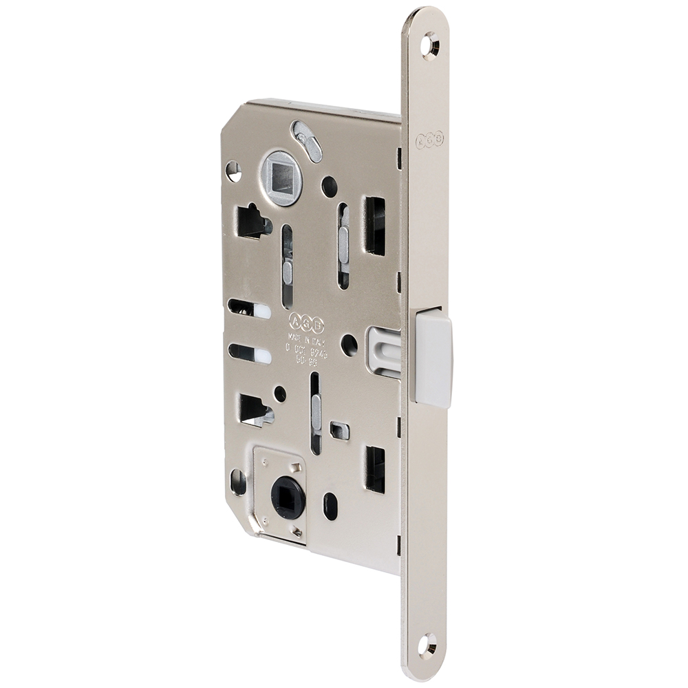 AGB Mediana Evolution B011025006 Οβάλ Κλειδαριά WC ξύλινης 50mm | Νίκελ - 