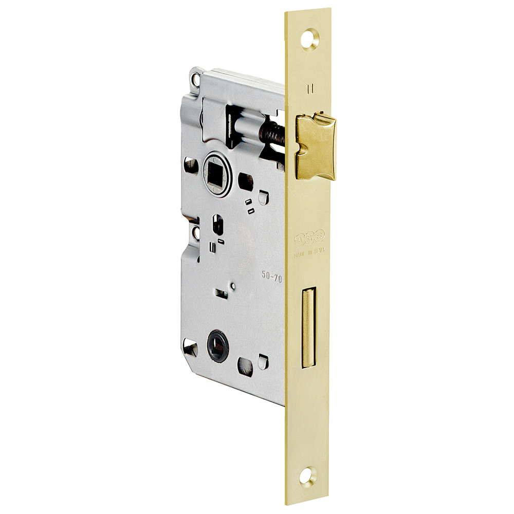 AGB Piccola B005805003 Τετράγωνη Κλειδαριά WC ξύλινης 50mm | Χρυσό - 