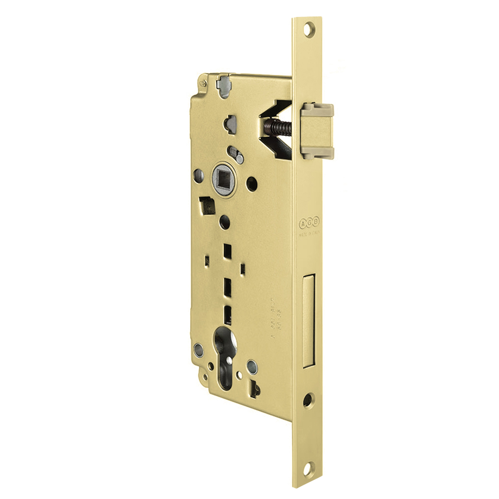 AGB Sicurezza B808524503 Τετράγωνη Κλειδαριά κυλίνδρου ξύλινης 45mm | Χρυσό - 