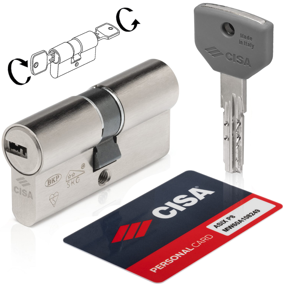 Κλειδαριά θωρακισμένης CISA B6515 + Κύλινδρος ασφαλείας CISA Asix P8 0Q311 + CISA Defender 06490 - 3