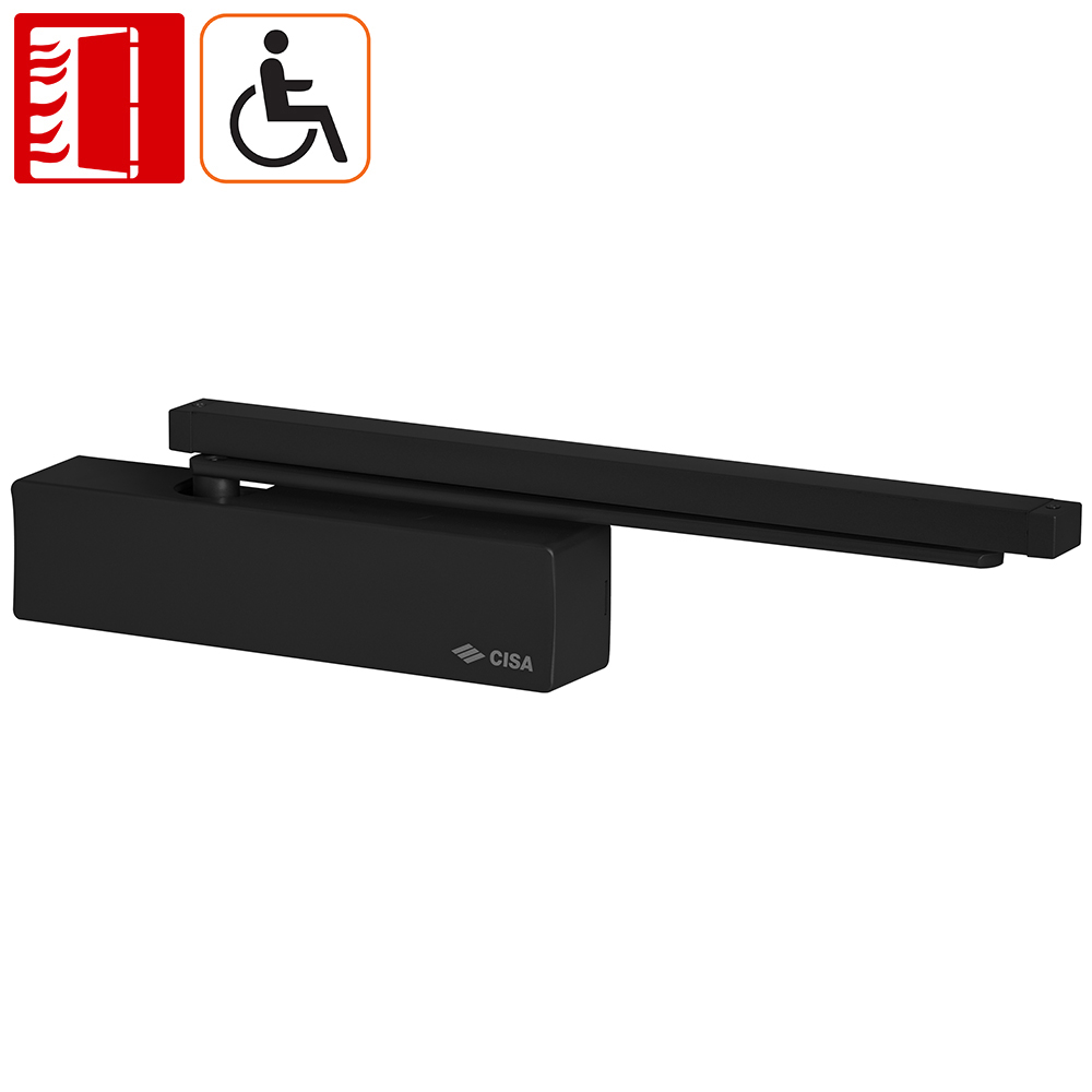 CISA D7200-04  Σούστα επαναφοράς Εύκολου ανοίγματος με συρόμενο μπράτσο Βαρέως τύπου | 2 Χρώματα - 1