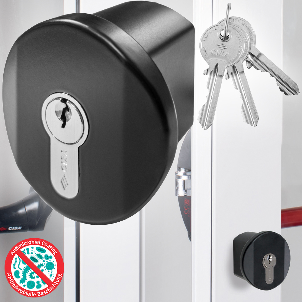 CISA 07078-35 Πόμολο σταθερό για μπάρα πανικού με κύλινδρο - 