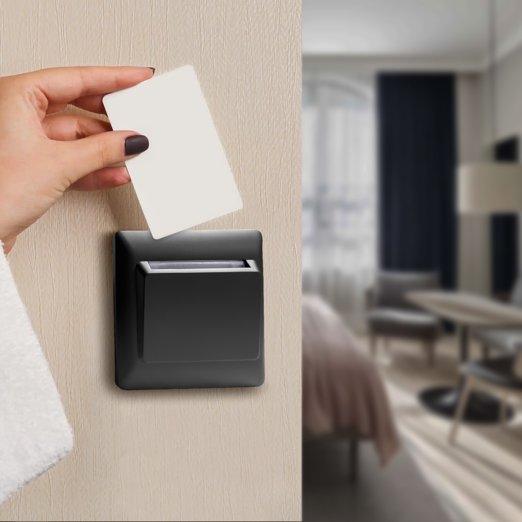 OEM EU180240N Black Energy Saver - Διακόπτης Οικονομίας για Δωμάτια Ξενοδοχείου | Μαύρο - 3