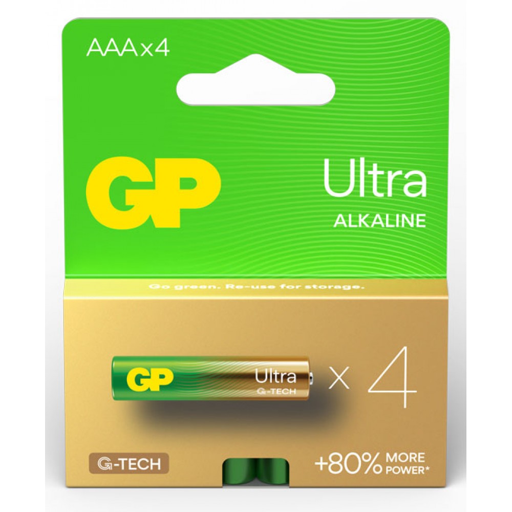 Αλκαλικές Μπαταρίες AAA GP Ultra Alkaline 4τμχ. - 