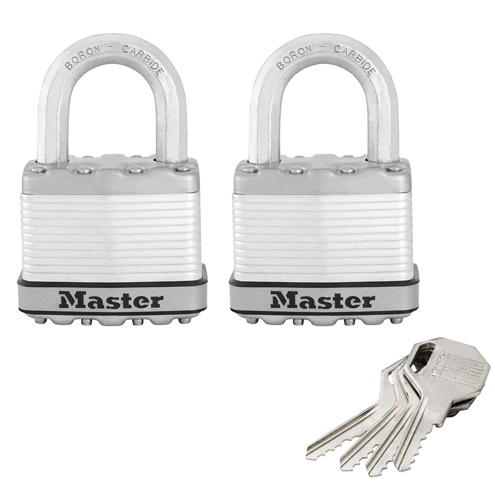 MASTER LOCK M5EURT Λουκέτο με ίδιο κλειδί ατσάλινο ανοξείδωτο 50mm | ΣΕΤ 2 τεμάχια - 