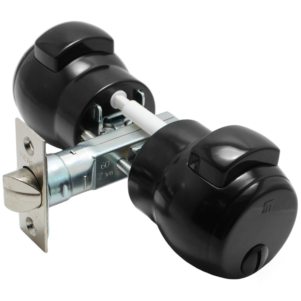 Office & Hotel Door Lock knob WC MERONI Nova N12 | 5 colours - Black