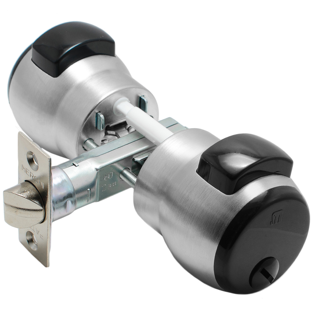Office & Hotel Door Lock knob WC MERONI Nova N12 | 5 colours - Nickel