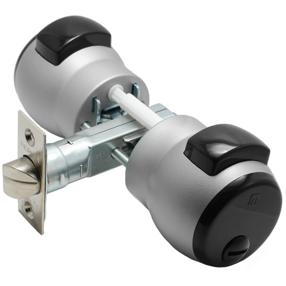 Office & Hotel Door Lock knob WC MERONI Nova N12 | 5 colours - Silver
