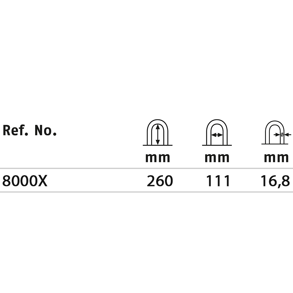 Κλειδαριά ONGUARD Brute LS 8000X U πέταλο μοτοποδηλάτου με κλειδί - 2