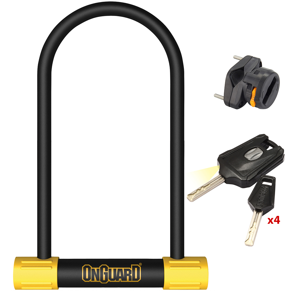 Κλειδαριά ONGUARD Bulldog LS 8009 U πέταλο μοτοποδηλάτου με κλειδί - 