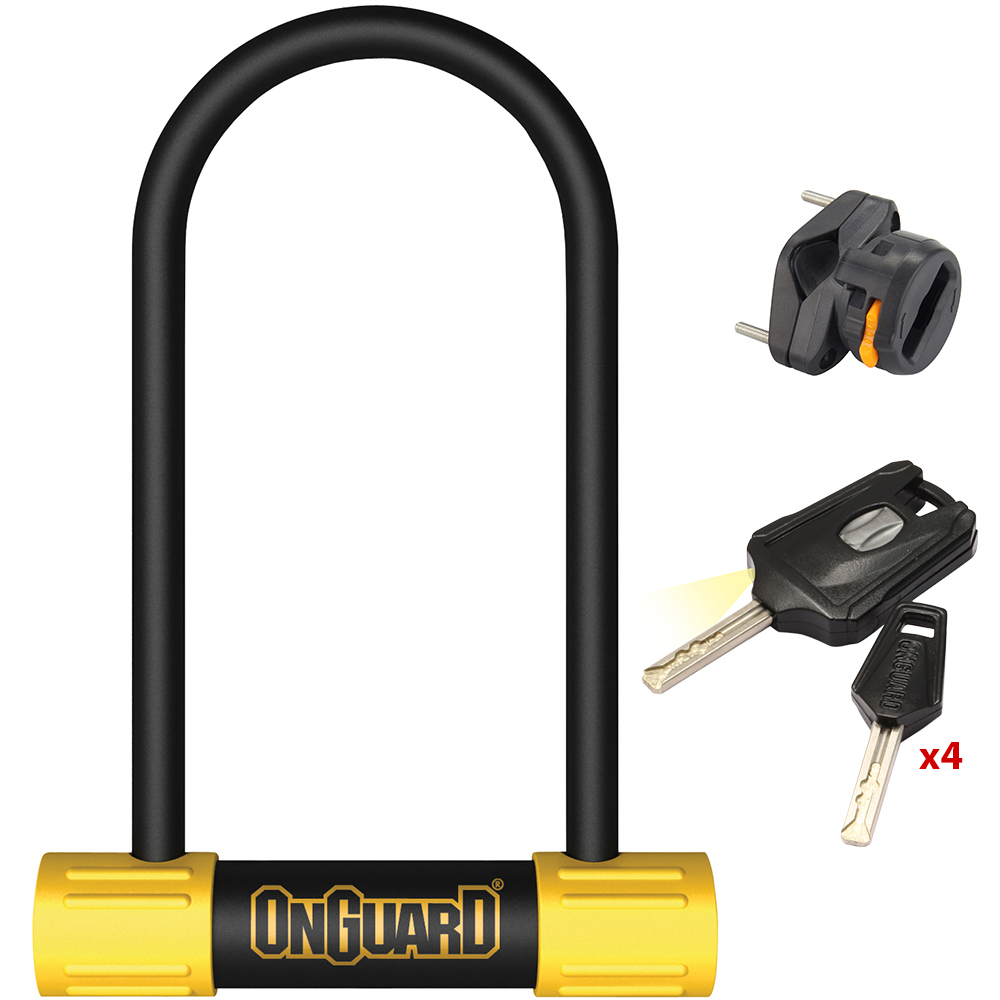 Κλειδαριά ONGUARD Bulldog Medium LS 8013M U πέταλο μοτοποδηλάτου με κλειδί - 