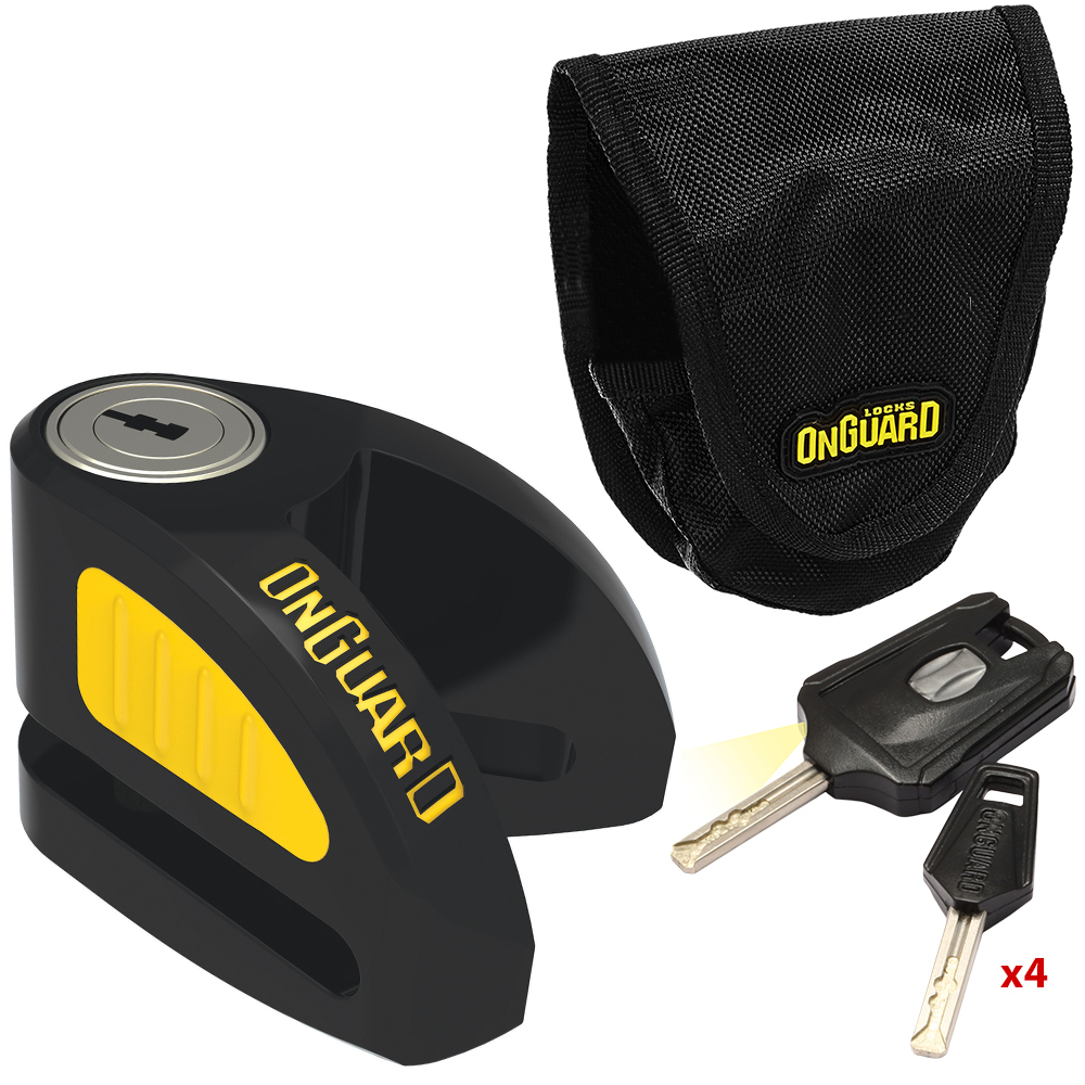 Κλειδαριά δισκόφρενου μηχανής ONGUARD Boxer 8051B | Μαύρο-Κίτρινο - 