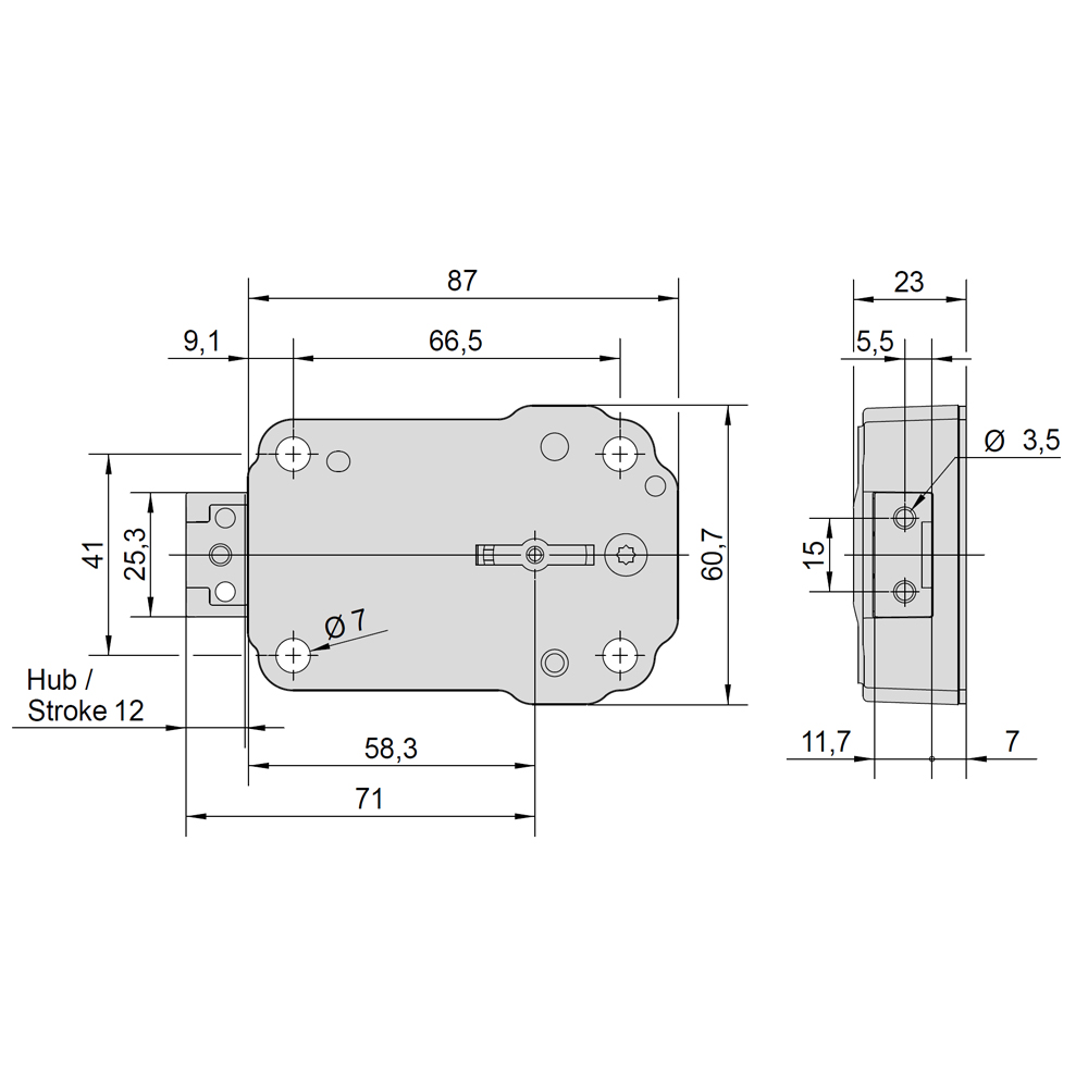 WITKOPP CAWI optima 2648 Κλειδαριά χρηματοκιβωτίου | κλειδί 95mm - 2