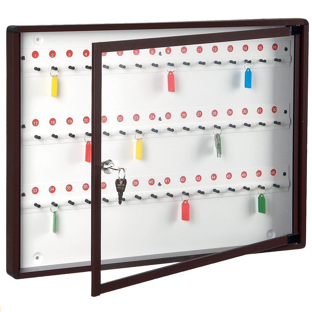 Key Cabinet with glass window - 48 keys Viometal 1548 | 2 colours - 1