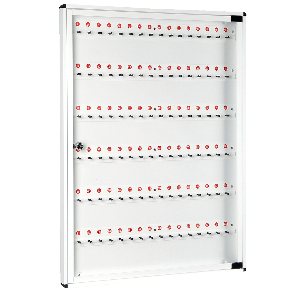 Key Cabinet with glass window - 96 keys Viometal 1596 | 2 colours - 1