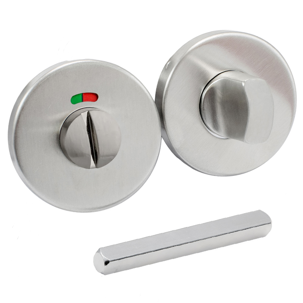 OEM TS12 Σύρτης ροζέτα WC με ένδειξη κλειδώματος & πόμολο Σέτ - 