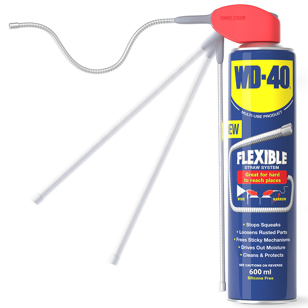 WD-40 Flexible 600ml  Αντισκωριακό - Λιπαντικό Σπρέι Εύκαμπτο σωλινάκι - 2