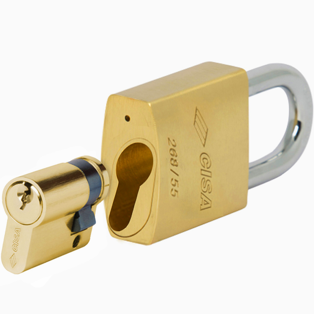Monoblock body padlock CISA 26810.55 for integrating into single key systems - 1