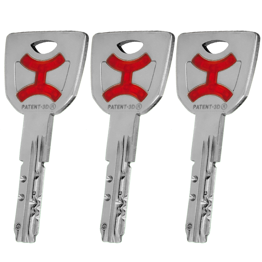 CISA AP4S 0P3S1 High Security Cylinder Euro Profile - Reversible Flat Key - Controlled Duplication & Anti-Snap Steel Βars - 3