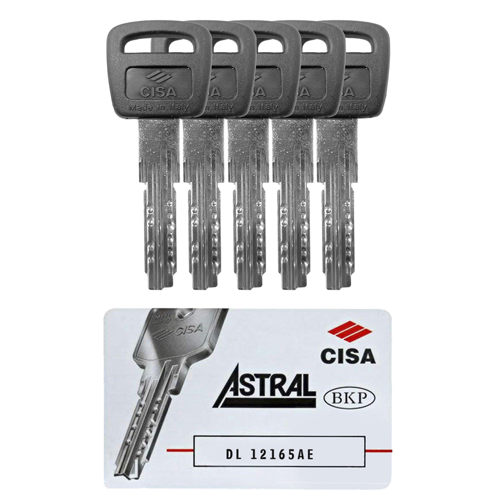 CISA ASTRAL S 0A3S1 Κύλινδρος διπλής ενεργείας υψηλής ασφάλειας νίκελ | 30-50mm - 3