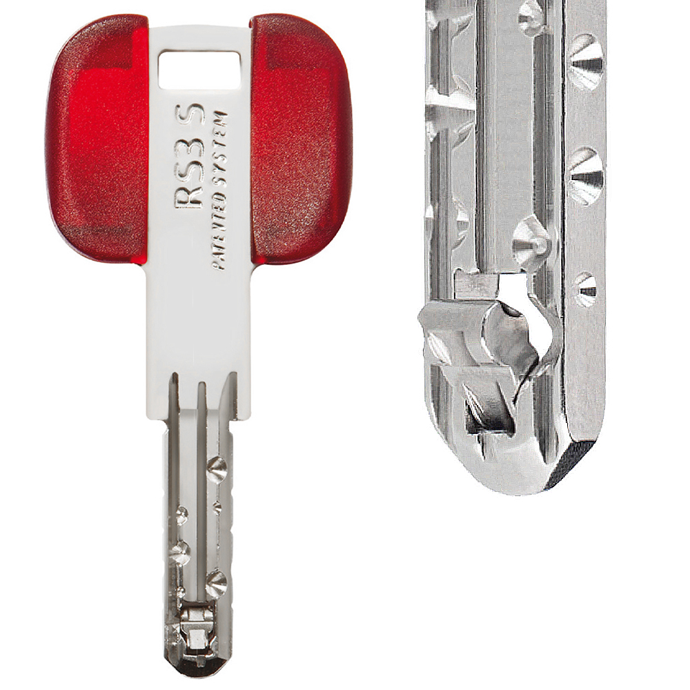 CISA RS3 S 0L3S1 Maximum Security Cylinder Euro Profile - Reversible Patent Flat Key - Controlled Duplication & Anti-Snap Steel Βars - 2