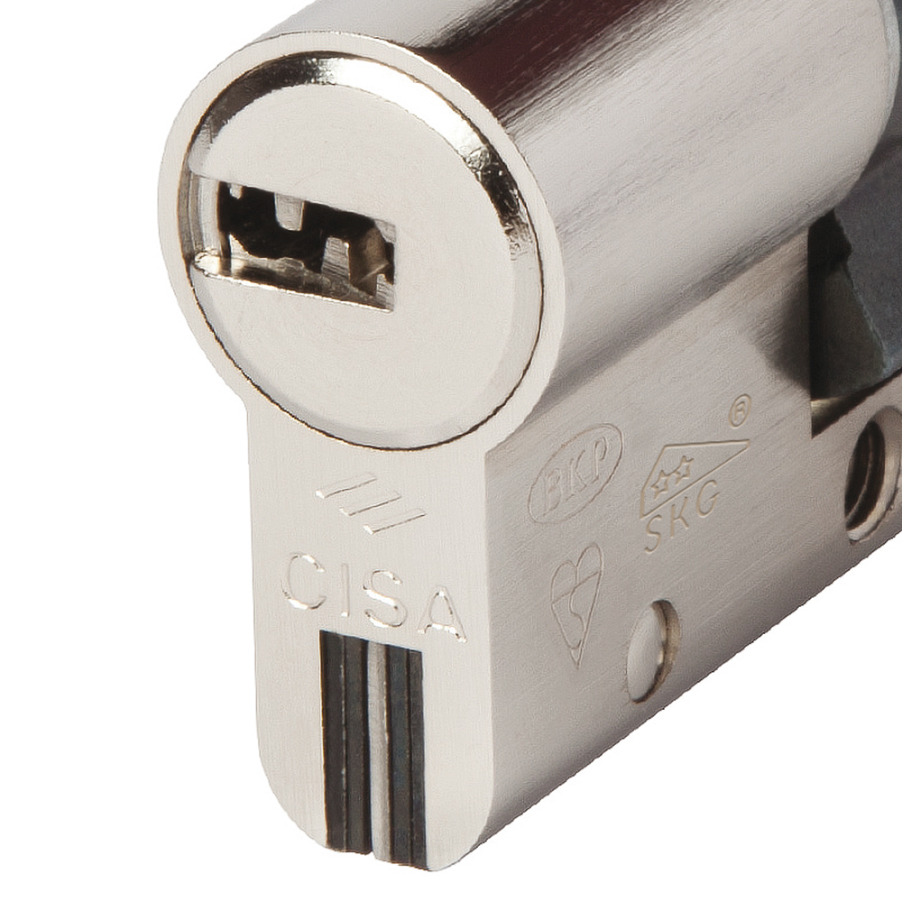 CISA AP4S 0P3S1 High Security Cylinder Euro Profile - Reversible Flat Key - Controlled Duplication & Anti-Snap Steel Βars - 2