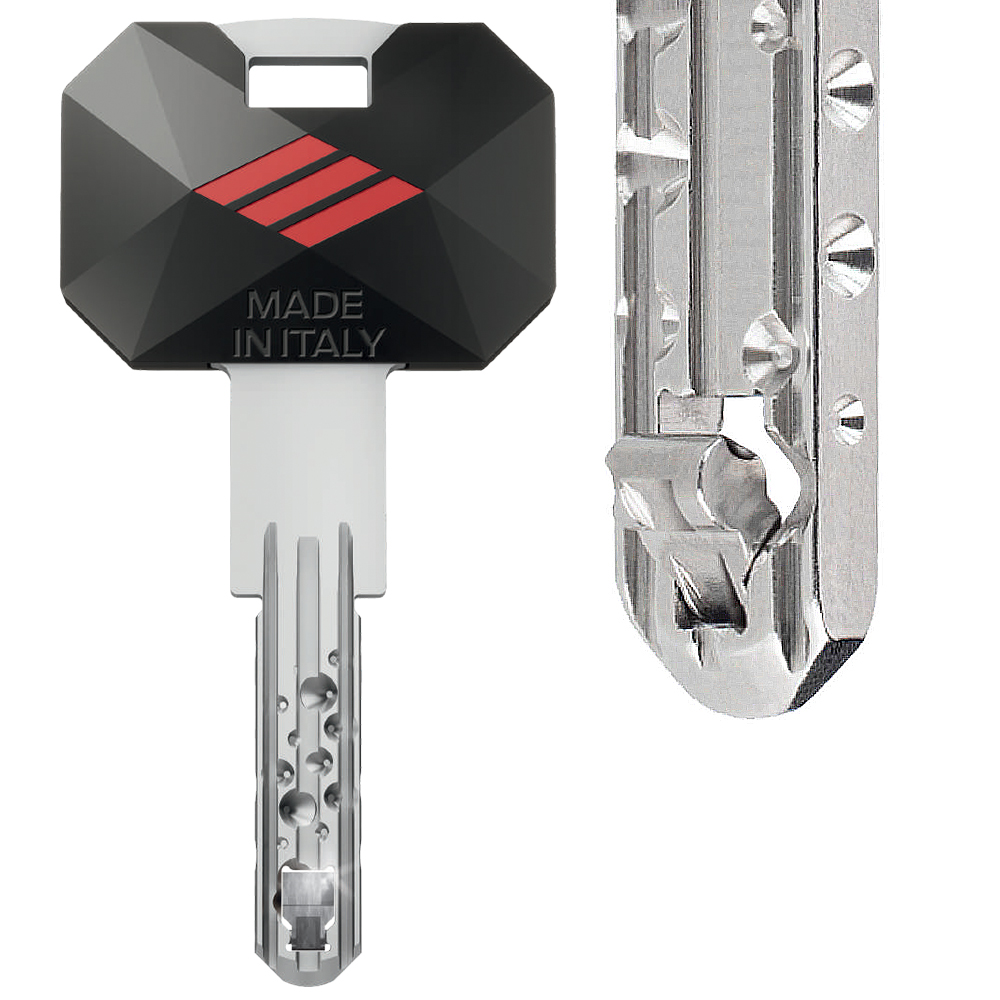 CISA RS5 0R3M1 Maximum Security Cylinder Euro Profile - Reversible Patent Flat Key - Controlled Duplication & Anti-Snap Steel Βars - 3