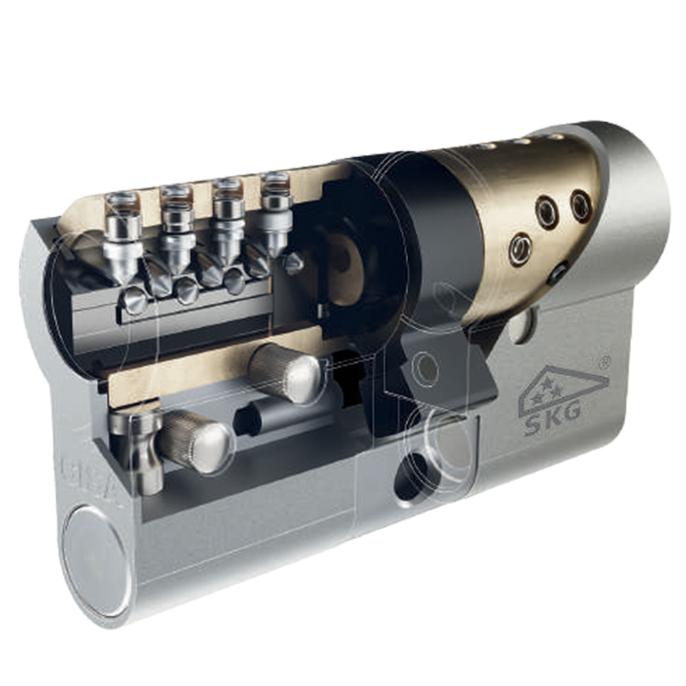 CISA RS5 0R3M1 Maximum Security Cylinder Euro Profile - Reversible Patent Flat Key - Controlled Duplication & Anti-Snap Steel Βars - 4