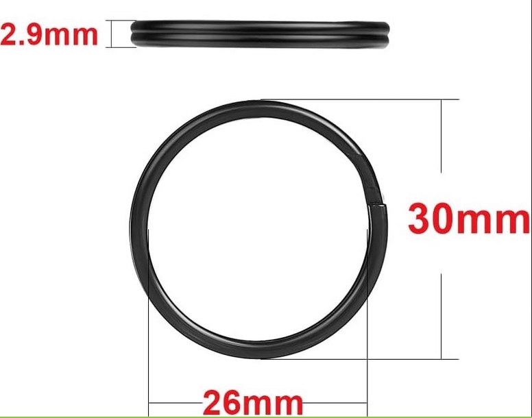Κρίκος για κλειδιά ασφαλείας μαύρο 30mm P63-30 - 2