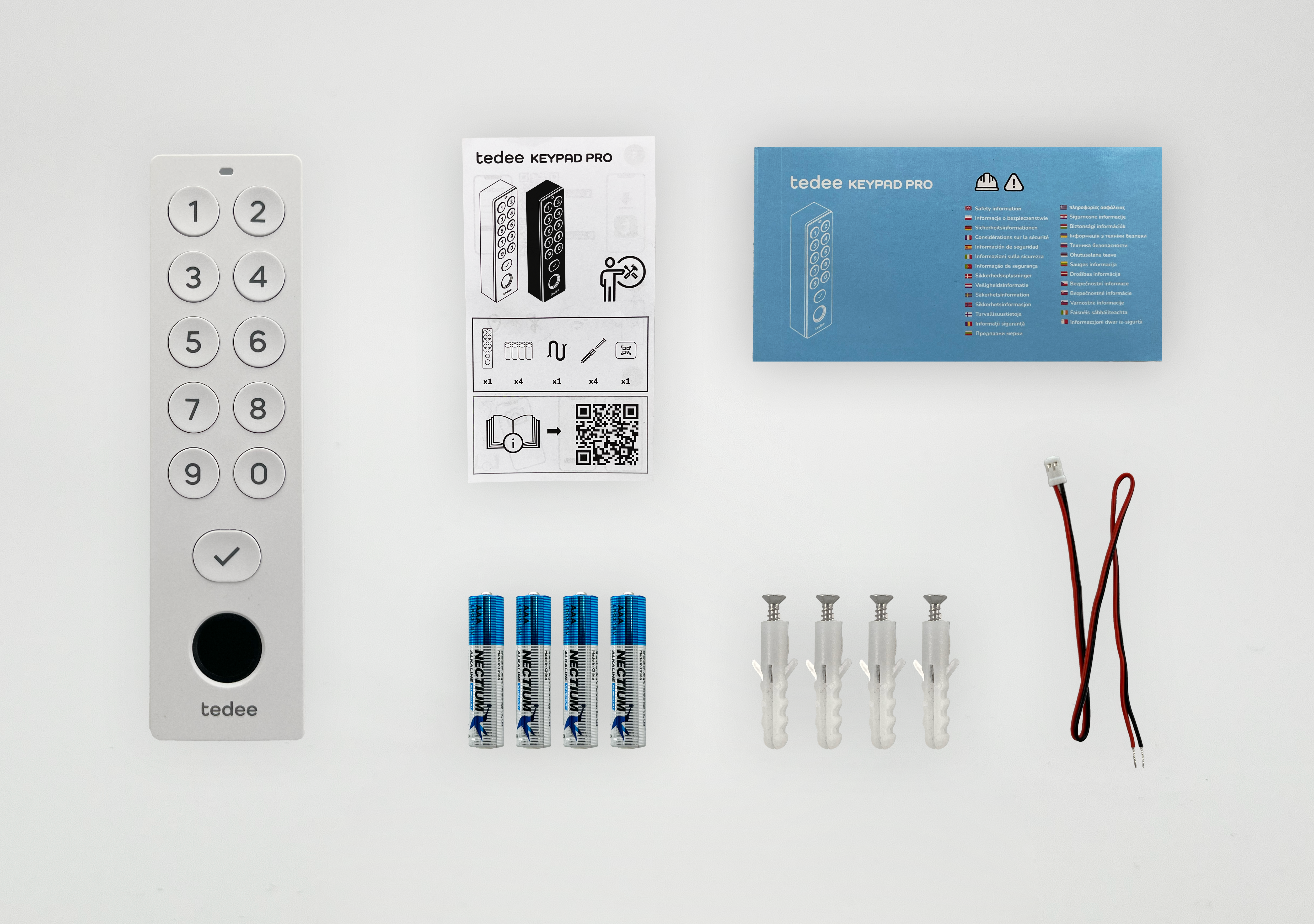 Πληκτρολόγιο Tedee KEYPAD PRO δακτυλικό αποτύπωμα | Λευκό - 2