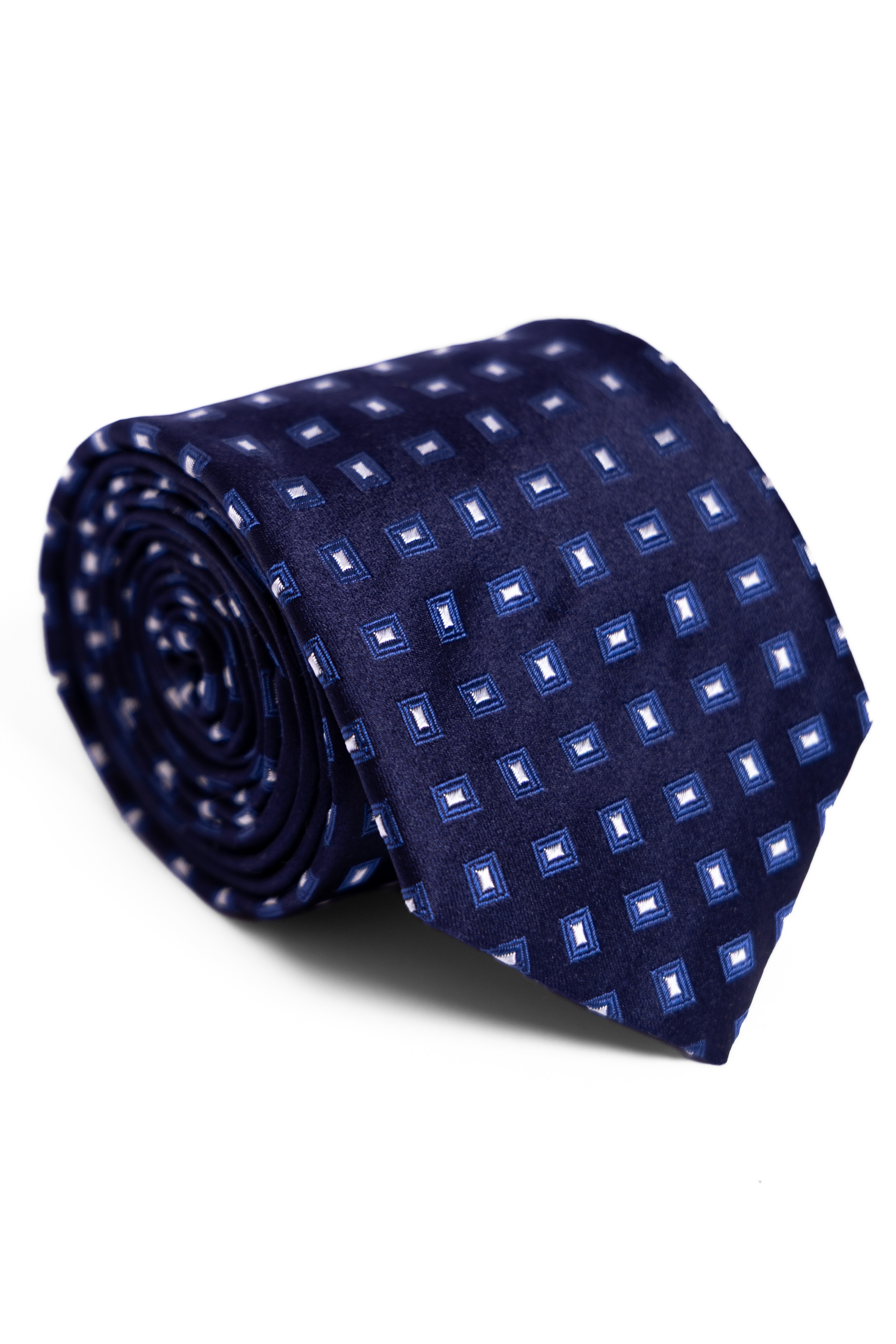 Μεταξωτή Γραβάτα Como Jacquard - Μπλέ