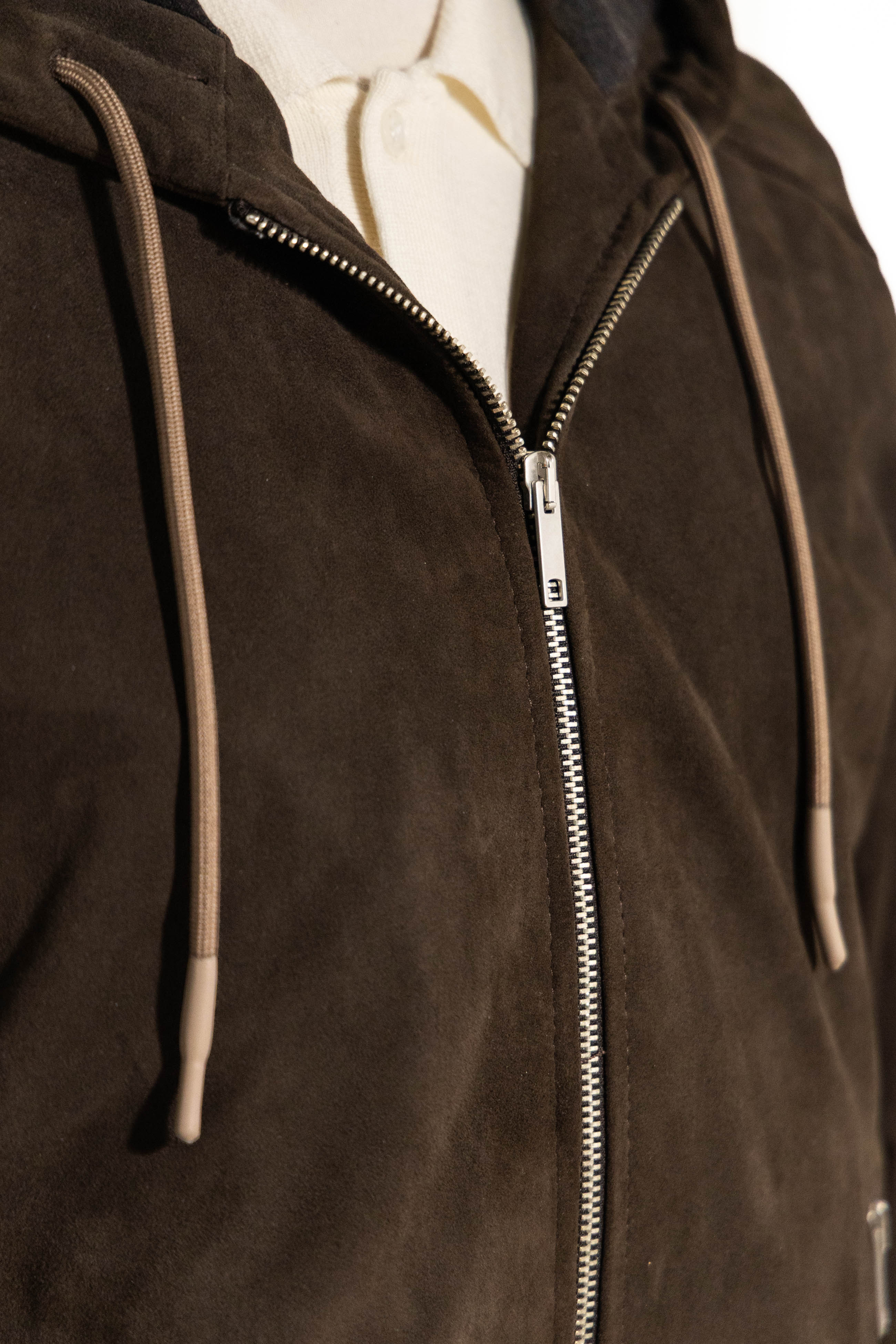 Suede Bomber με Κουκούλα - 2