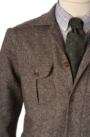 Ulysses Brown Wool Safari Overshirt - 2