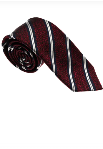 Γραβάτα Brera Jacquard Silk Καφέ Ριγέ - 