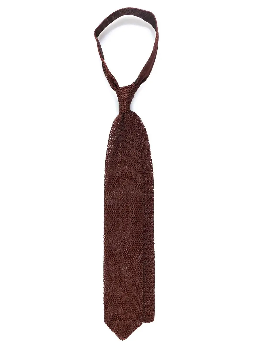 Γραβάτα Salerno V Tricot Silk  - Καφέ