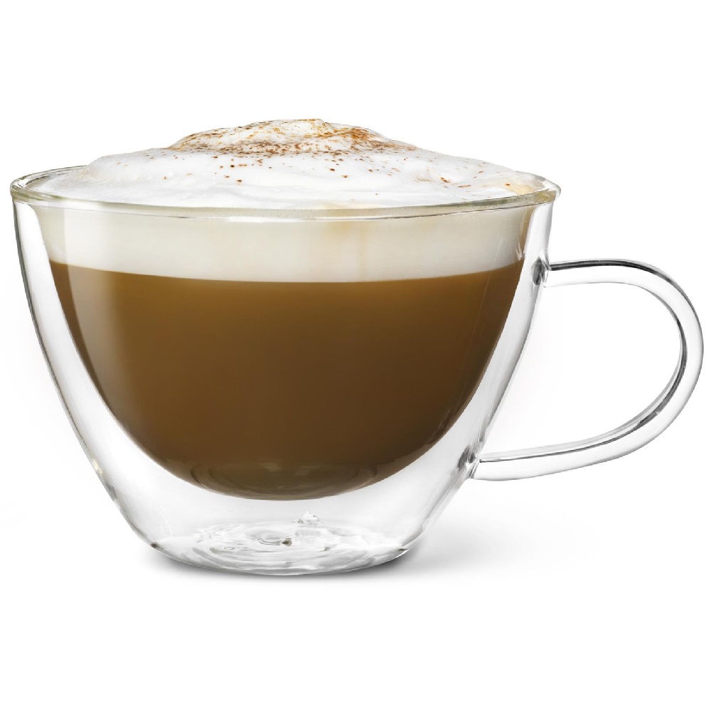 Φλιτζάνι Cappuccino 385ml Κρυσταλλίνης Διπλού Τοιχώματος Σετ 2τμχ RM219 Duos Luigi Bormioli 08.00117 - 2