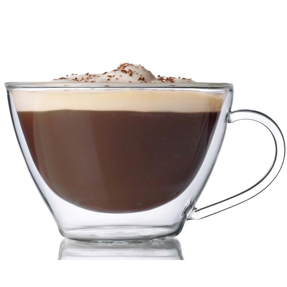 Φλιτζάνι Cappuccino 385ml Κρυσταλλίνης Διπλού Τοιχώματος Σετ 2τμχ RM219 Duos Luigi Bormioli 08.00117 - 3