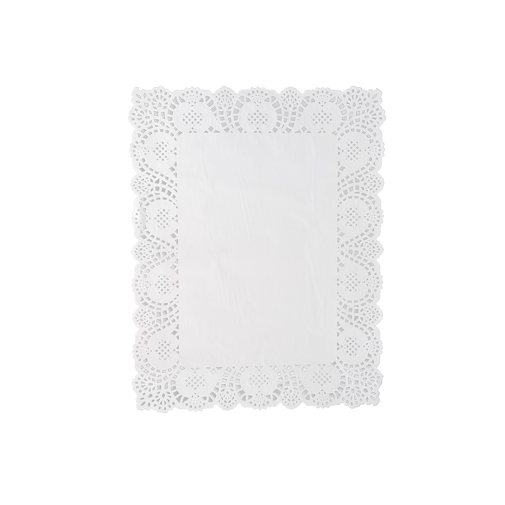 Δαντέλα Χάρτινη Παραλληλόγραμμη Λευκή 36x46cm 250τμχ Tefaco 920088 - 