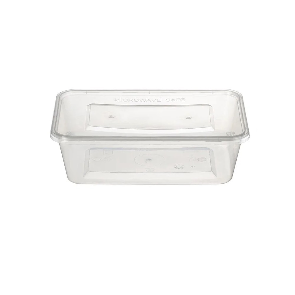 Σκεύος Φαγητού M/W PP 500ml 17,3x12xH4cm Διάφανο Με Ίσιο Καπάκι (Πακέτο 50τμχ) Tefaco 005549 - 