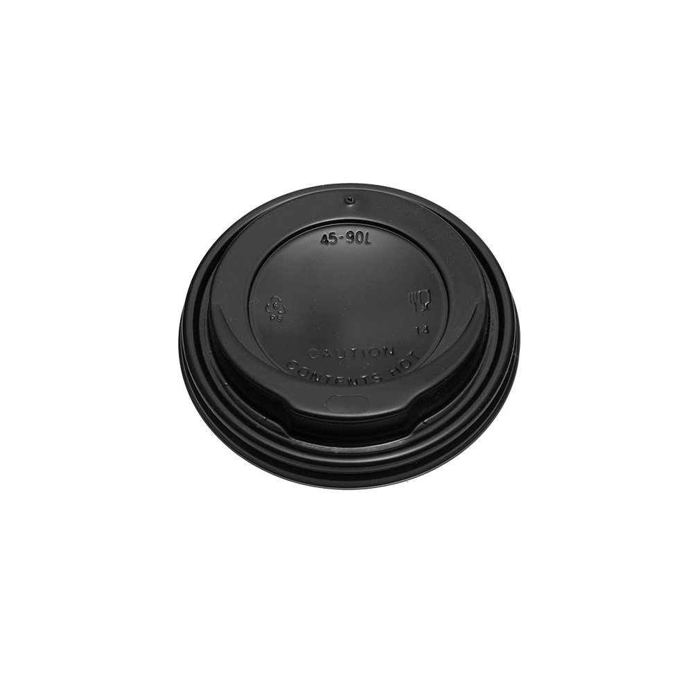 Καπάκι Πλαστικό PS Μαύρο SL-90 Για Ποτήρια 12-16oz Φ90mm Tefaco 017115 - 