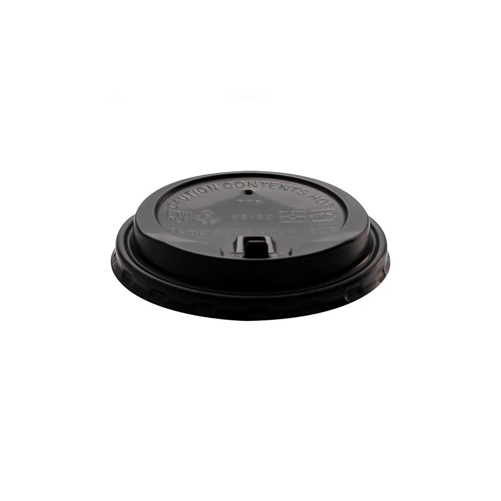 Καπάκι PP Πιπίλα Μαύρο Flip Με Τρύπα Ασφαλείας Φ90mm 100τμχ Intertan Q0090BSPP - 3