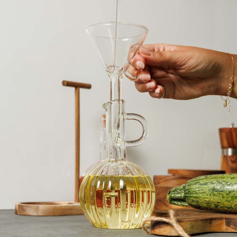 Χωνί Λαδιού Γυάλινο με Λαβή 100ml 7,5x14cm Allure Estia 01-26257 - 3