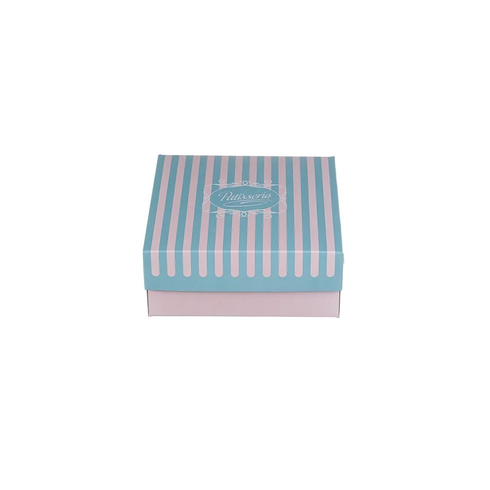 Κουτί Ζαχαροπλαστικής Patisserie K8 Χάρτινο Με Επίστρωση PET 19x19x8cm 1kg Intertan QK8PN - 2