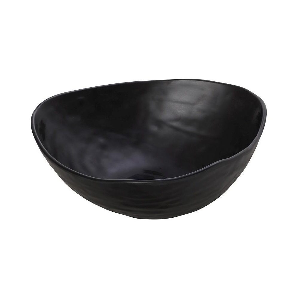 Μπολ Μελαμίνης Τριγωνικό Μαύρο 25,5x25,5xH9cm Wavy Melamine Tria MLB3207 - 