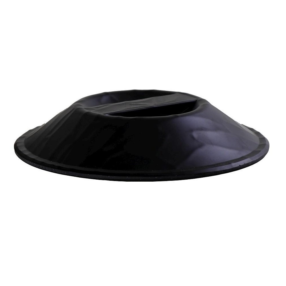 Καπάκι Μελαμίνης Στρογγυλό Φ24xH4,5cm Black Wavy Tria MLB2106 - 