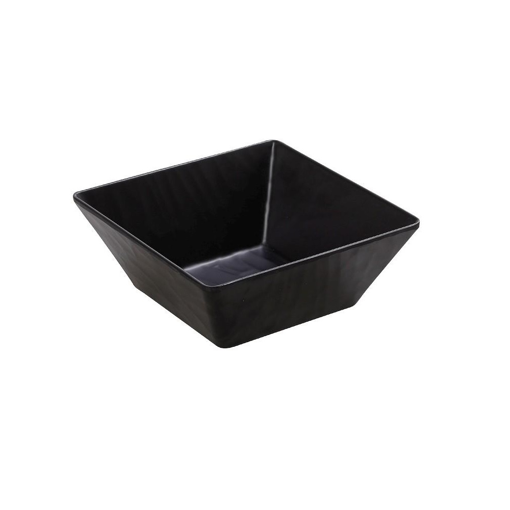 Μπολ Τετράγωνο Μελαμίνης Μαύρο 13,5x13,5xH6cm Wavy Melamine Black Tria MLB2101K72 - 