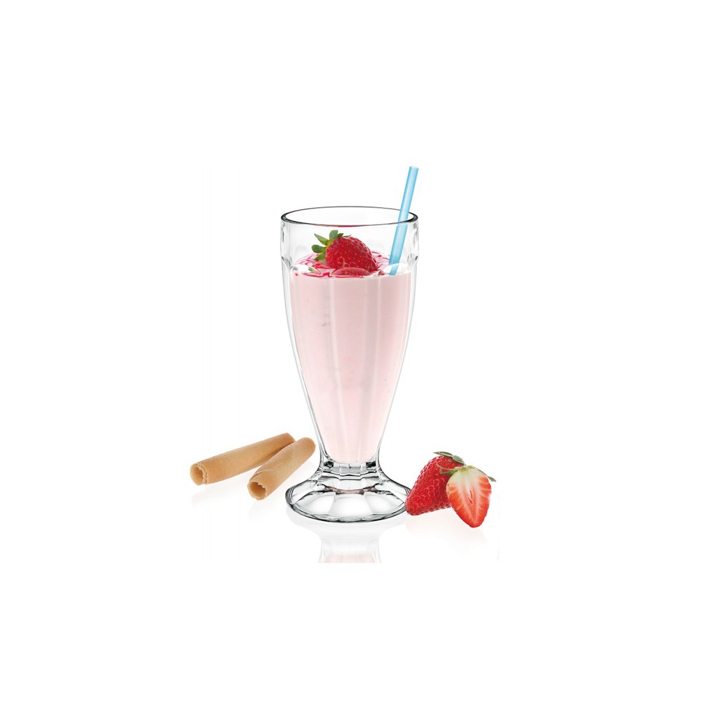 Ποτήρι Γυάλινο Milkshake 400ml Ø7,7xH18cm London Borgonovo 01.12232 - 2